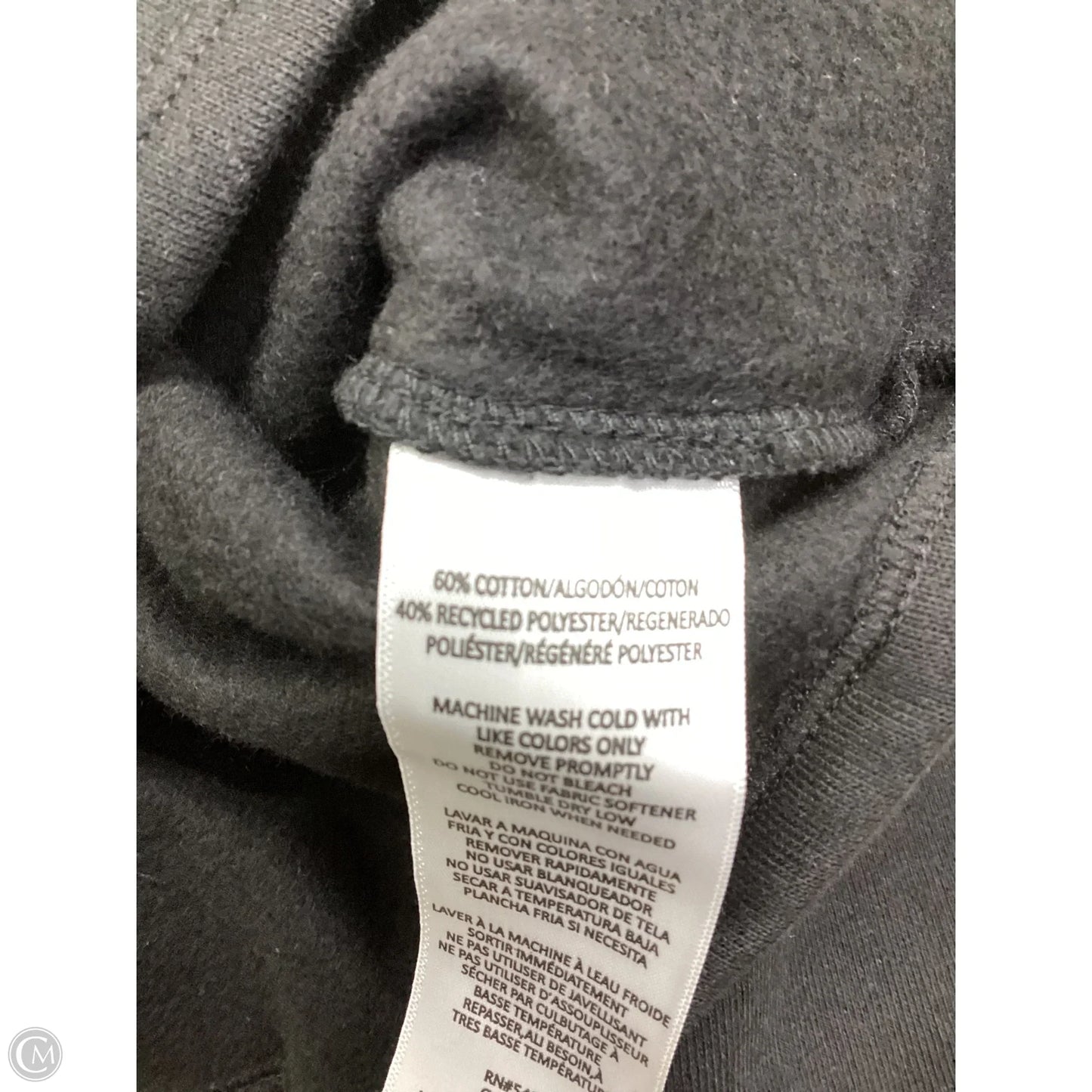 Sweatshirt Crewneck By Calvin Klein In Black, Size: M