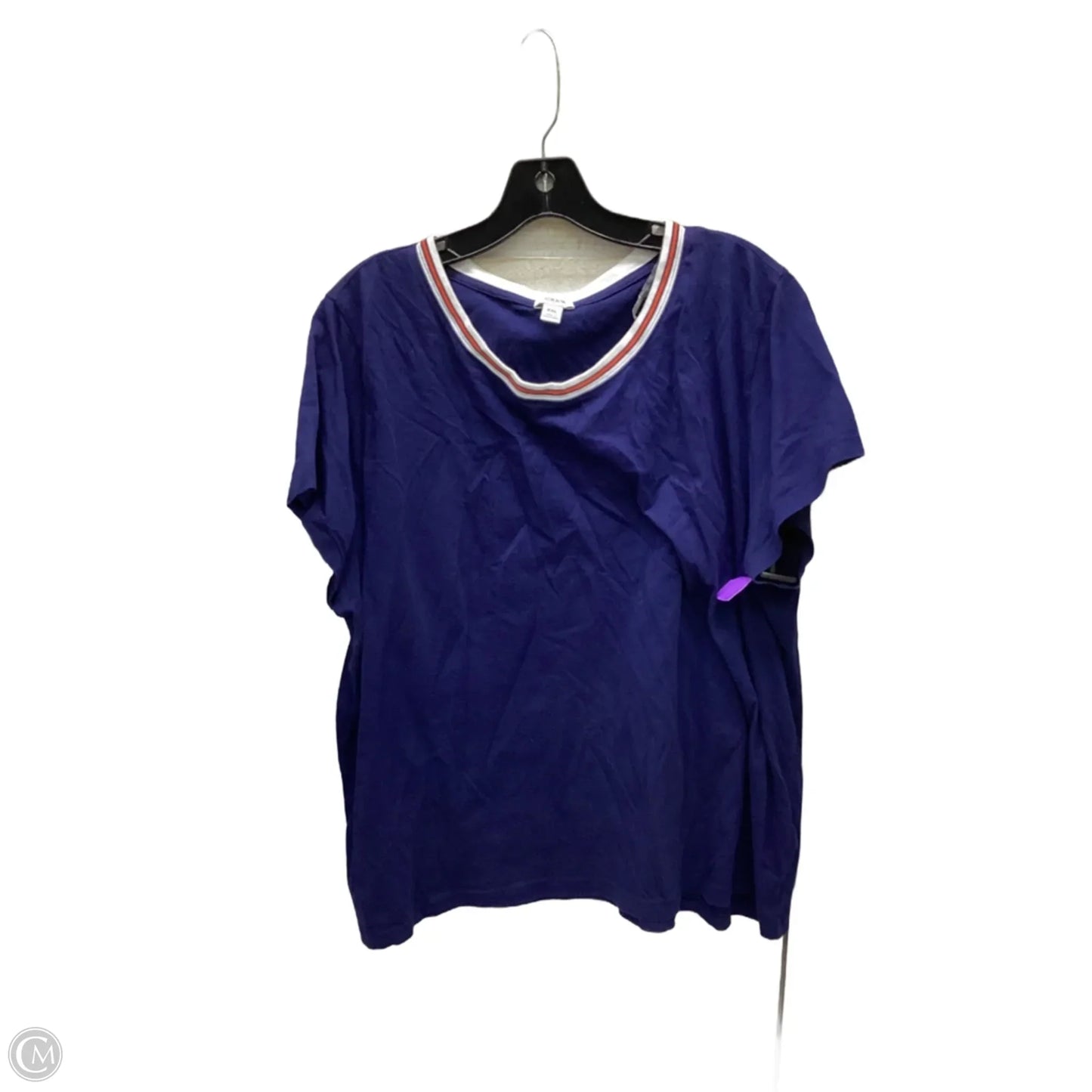 Top Short Sleeve By J. Crew In Blue, Size: Xxl