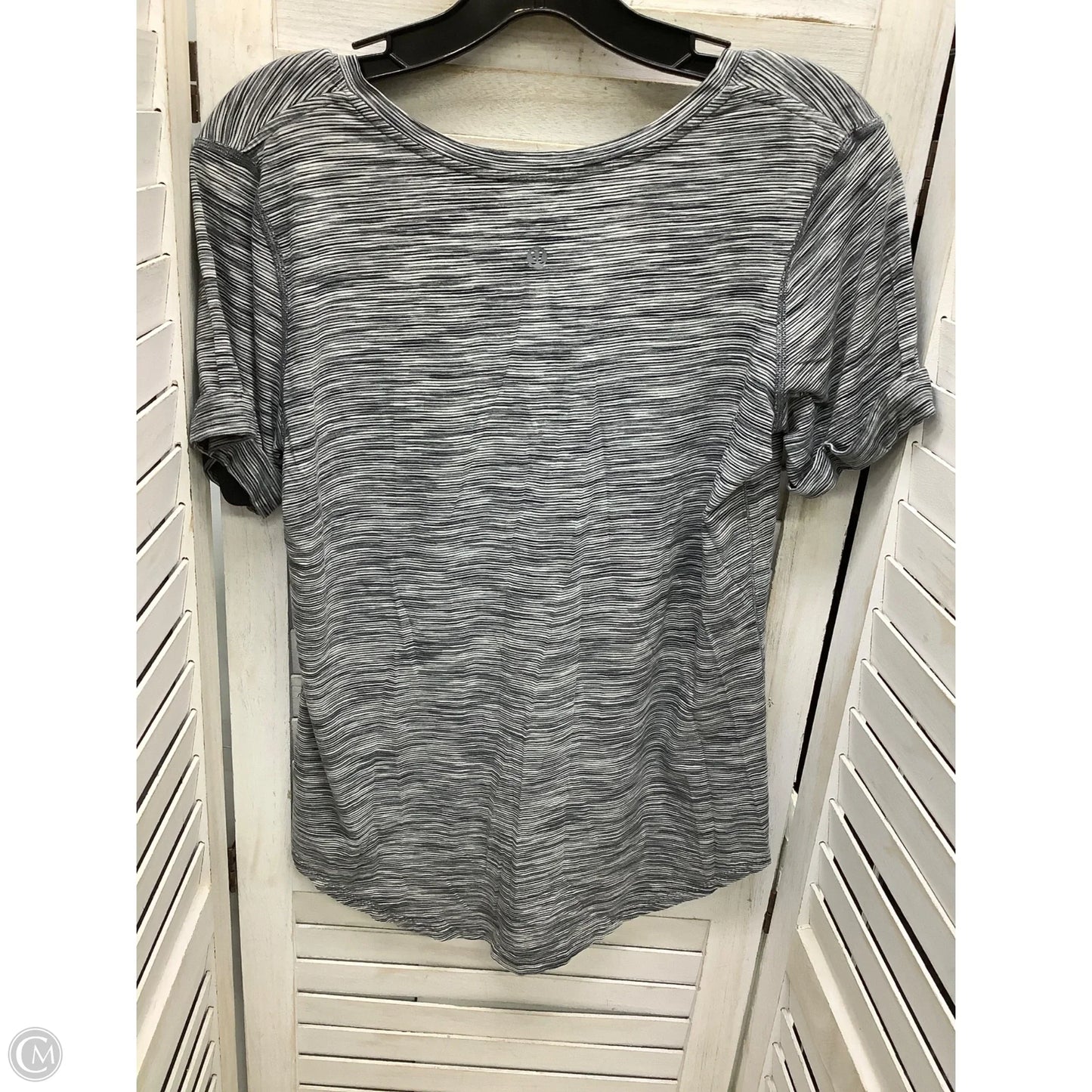 Top Short Sleeve By Lululemon In Striped Pattern, Size: 6