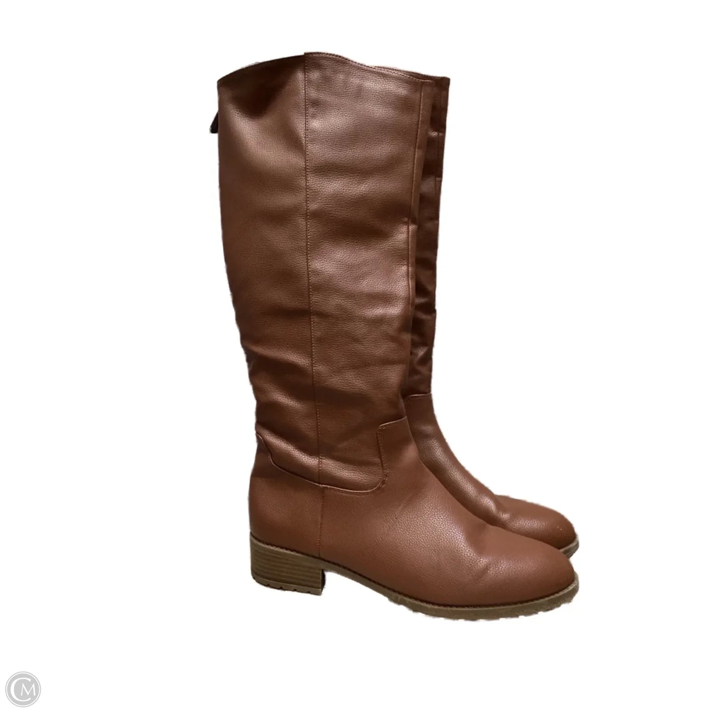 Boots Knee Heels By Style And Company In Brown, Size: 11