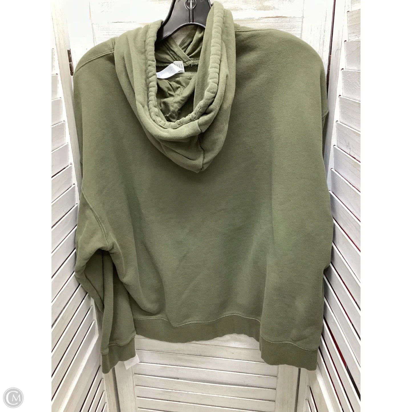Sweatshirt Hoodie By Adidas In Green, Size: L