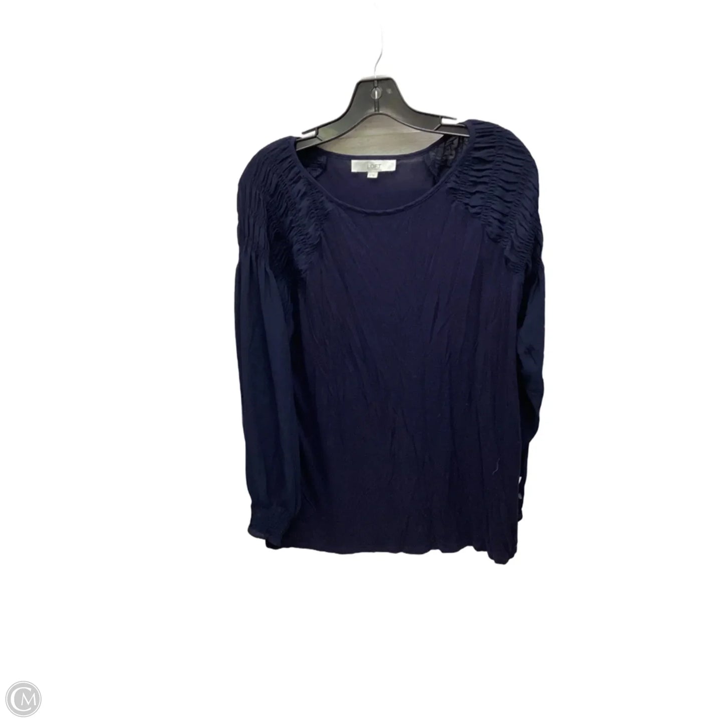 Top Long Sleeve By Loft In Navy, Size: M