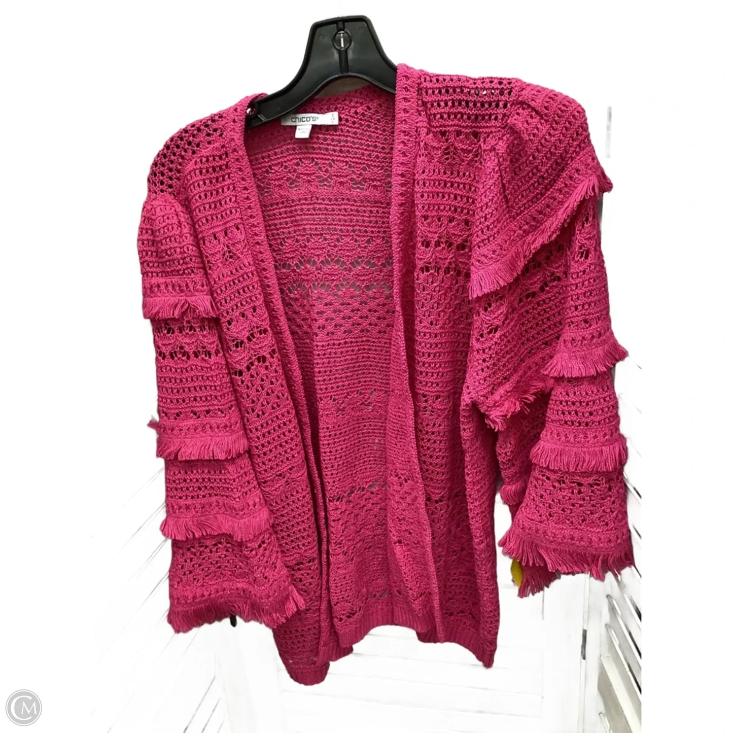 Cardigan By Chicos In Pink, Size: L