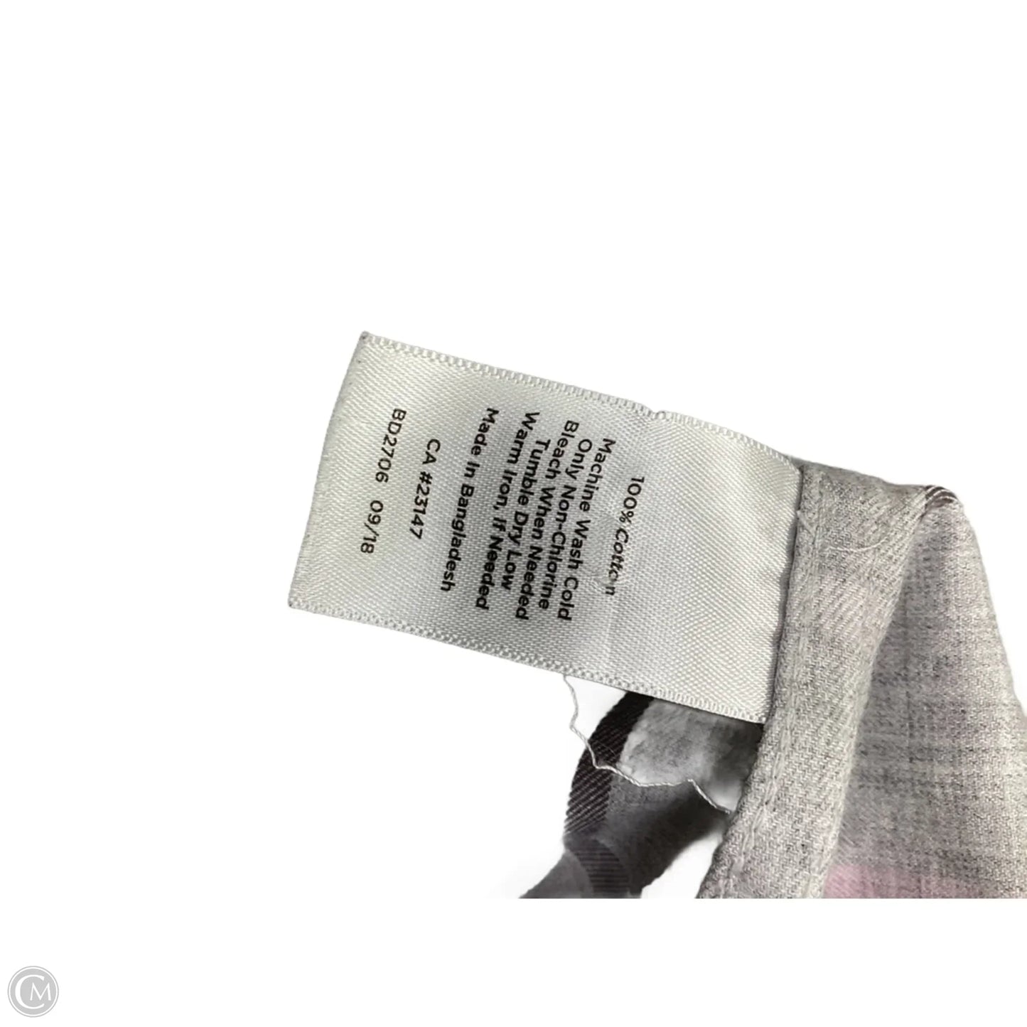 Top Long Sleeve By Talbots In Plaid Pattern, Size: 2x