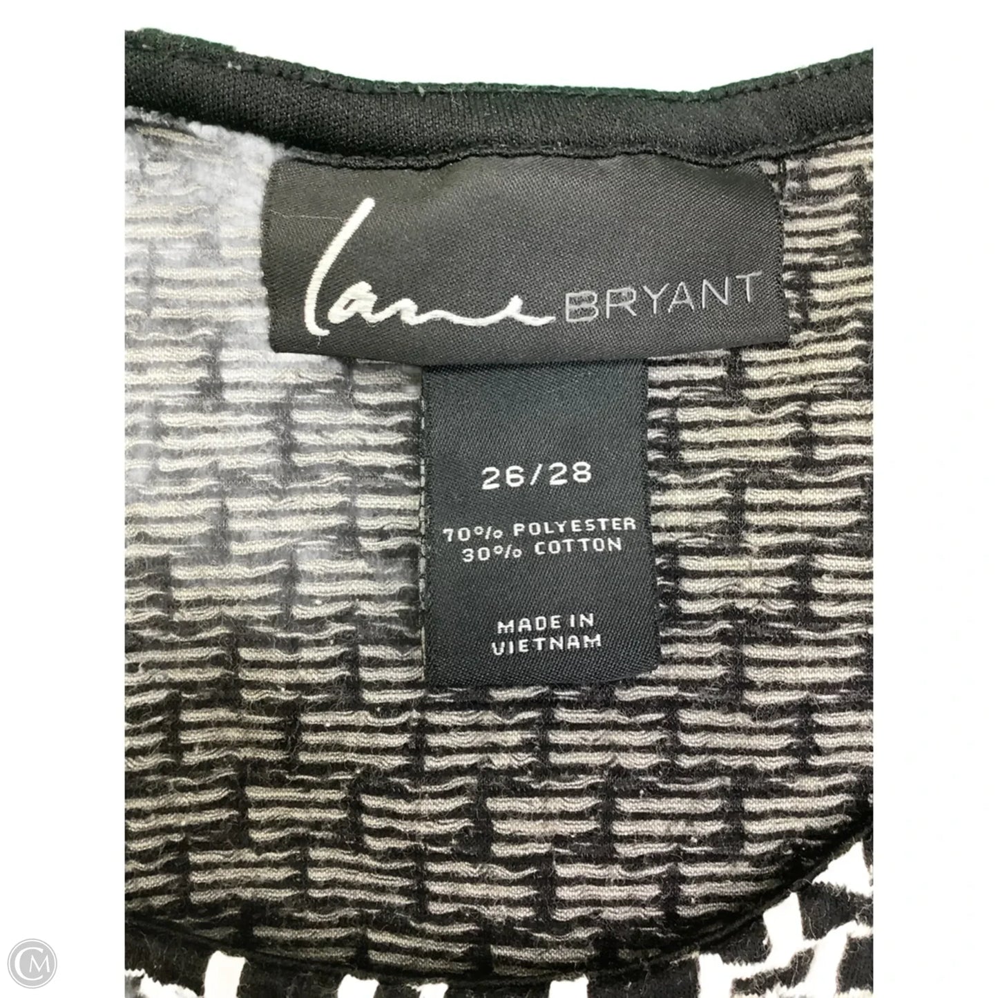 Top Sleeveless By Lane Bryant In Black & White, Size: 26