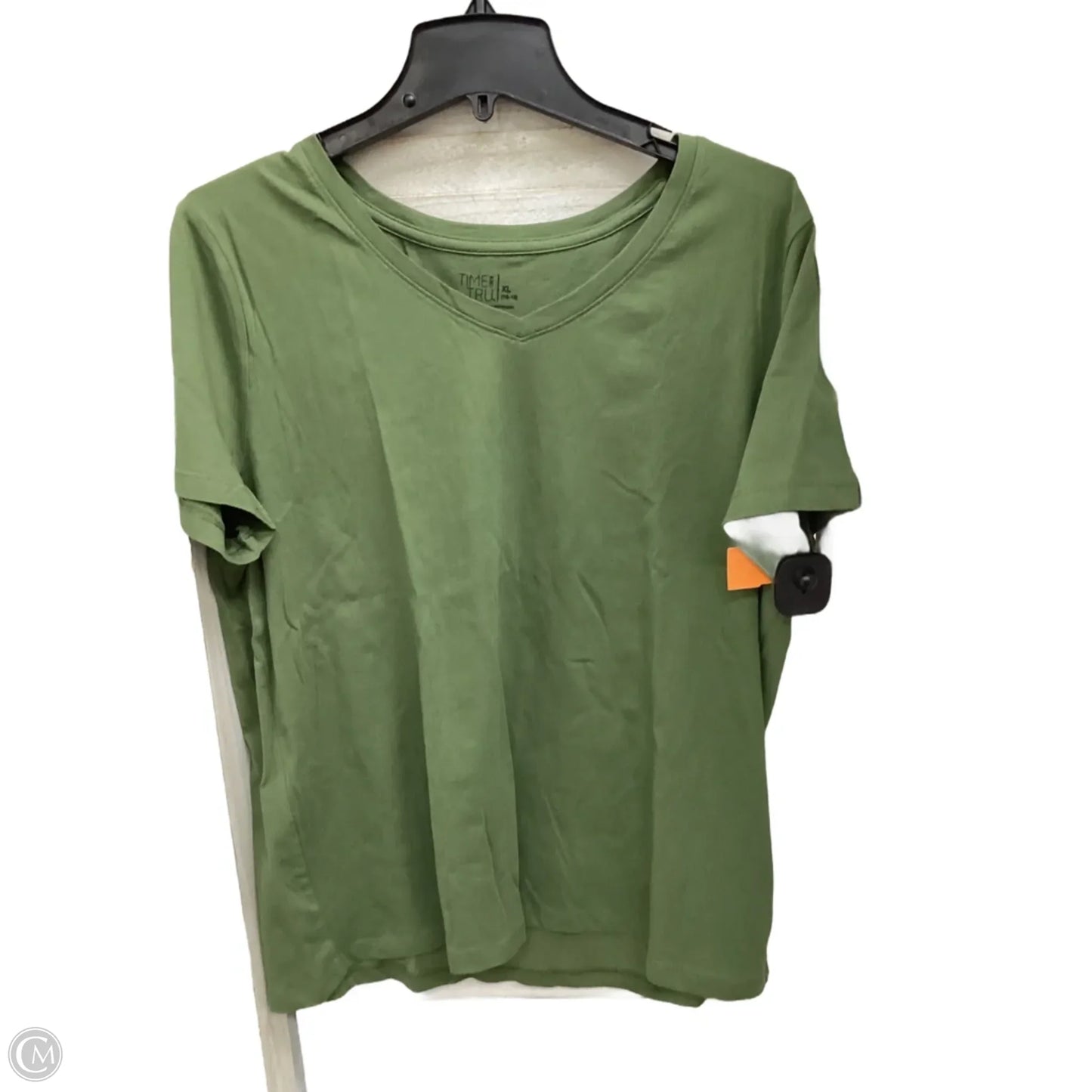 Top Short Sleeve By Time And Tru In Green, Size: Xl