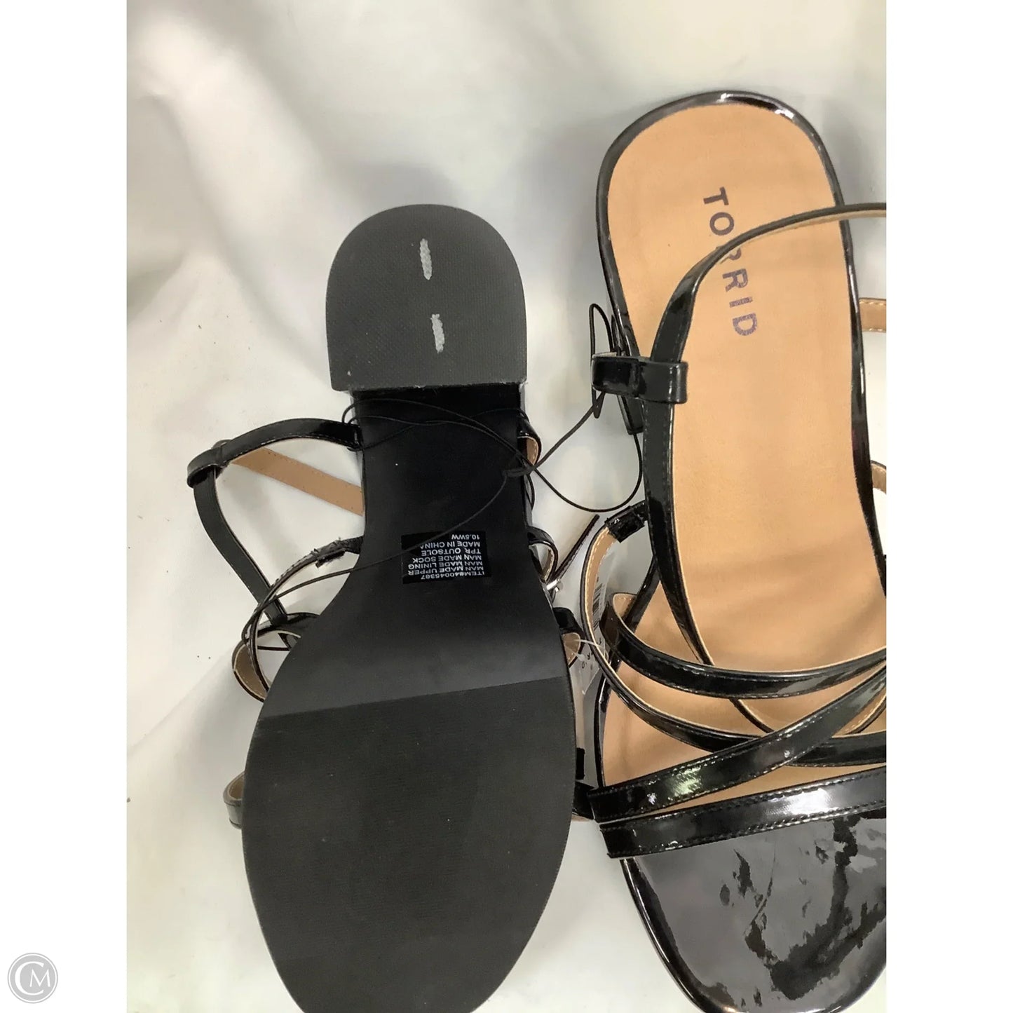 Sandals Heels Platform By Torrid In Black, Size: 10.5