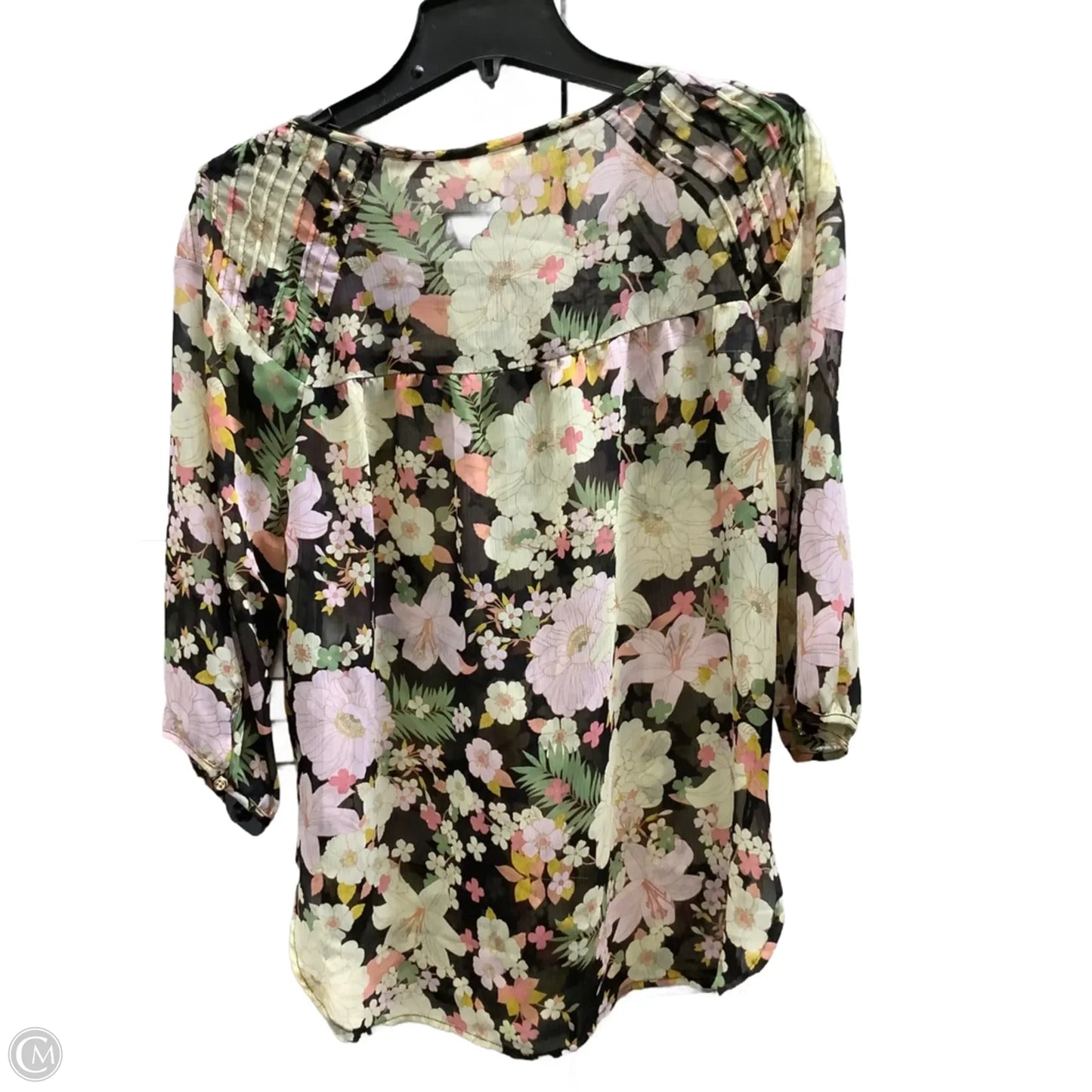 Top Long Sleeve By Lc Lauren Conrad In Floral Print, Size: S