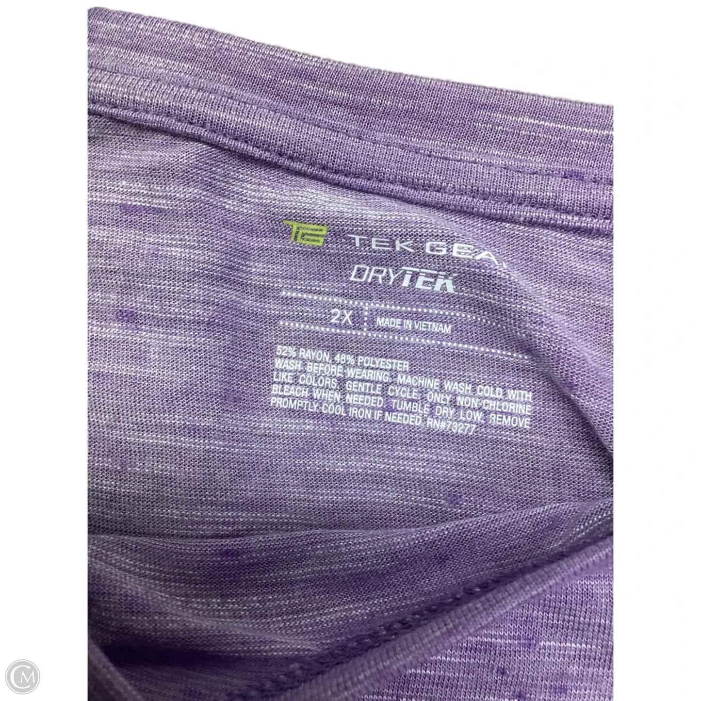 Athletic Top Long Sleeve Crewneck By Tek Gear In Purple, Size: 2x