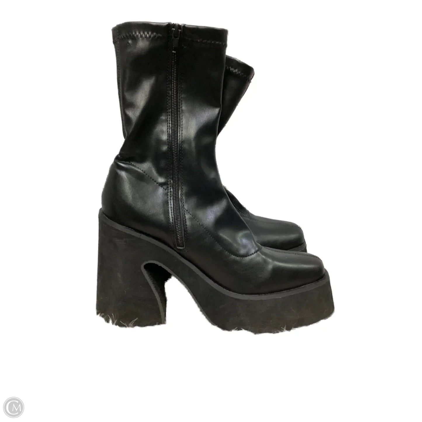 Boots Ankle Heels By Charlotte Russe In Black, Size: 9
