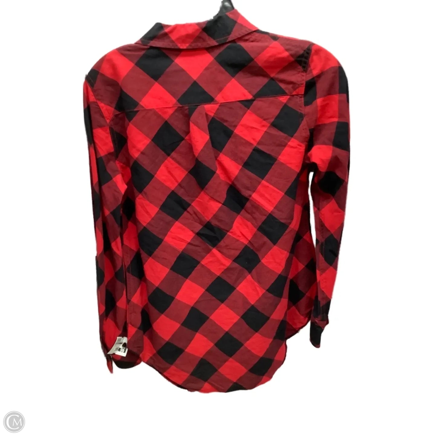 Top Long Sleeve By Crown And Ivy In Plaid Pattern, Size: S