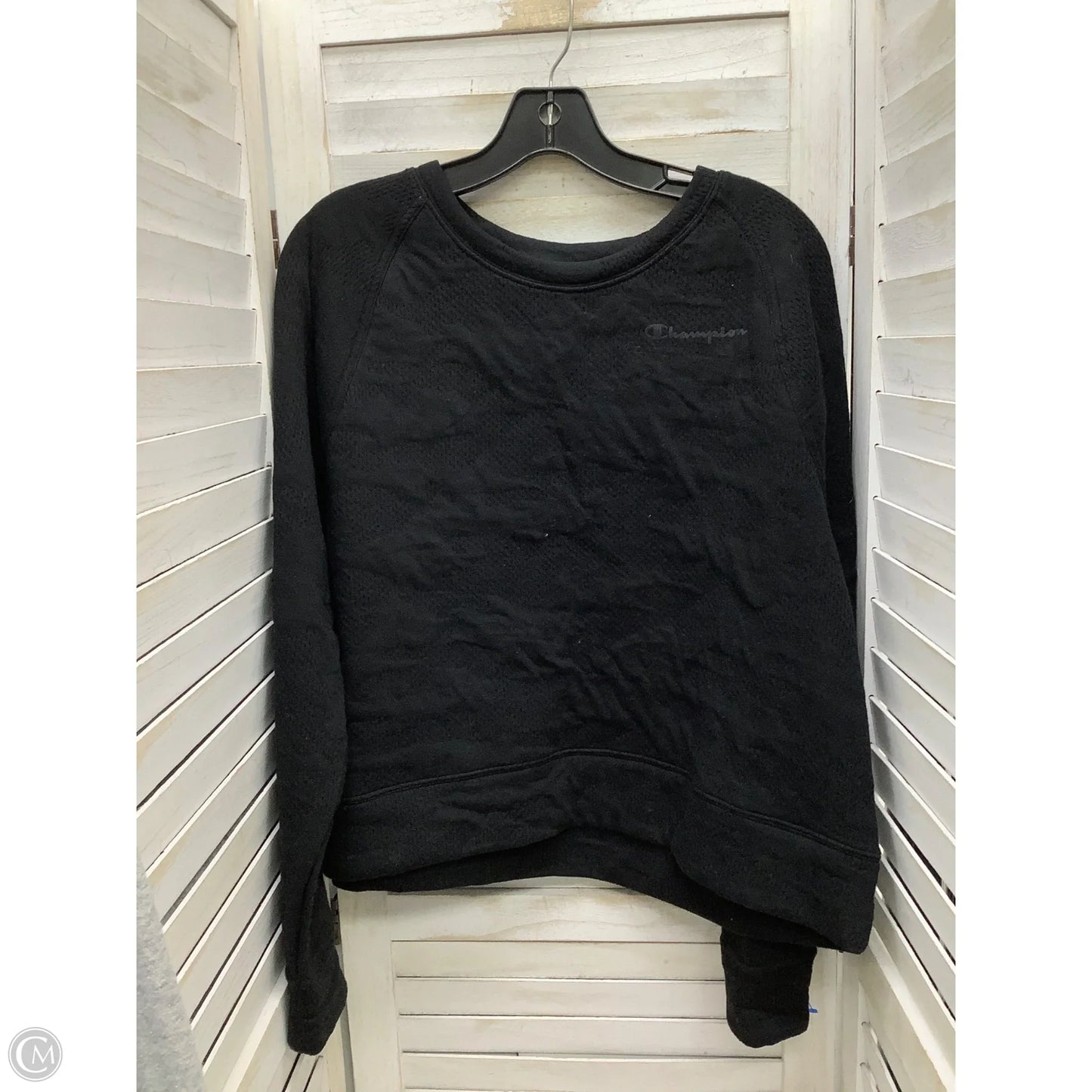 Sweatshirt Crewneck By Champion In Black, Size: M