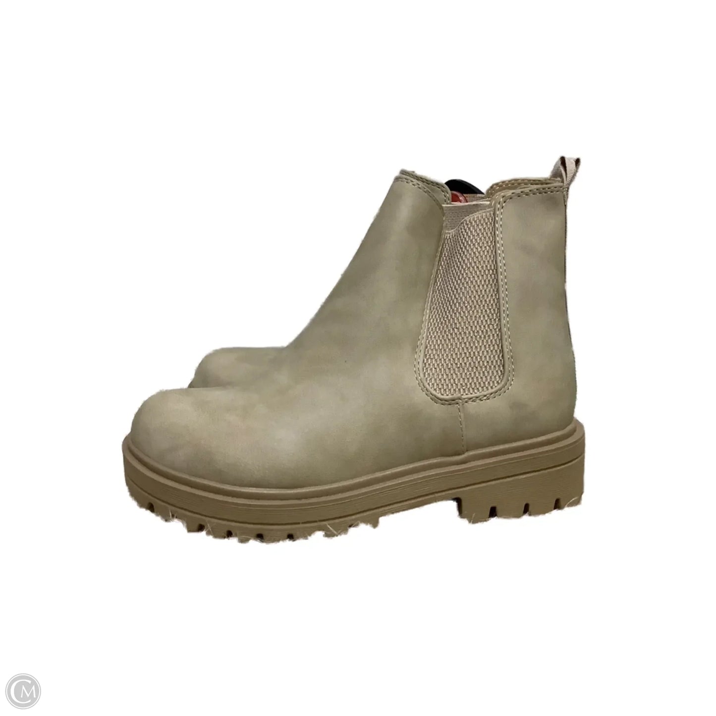Boots Ankle Flats By Soda In Tan, Size: 6.5