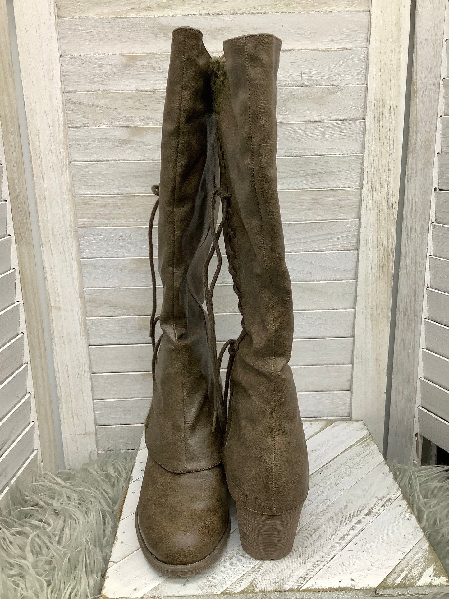 Boots Knee Heels By Clothes Mentor Size: 11