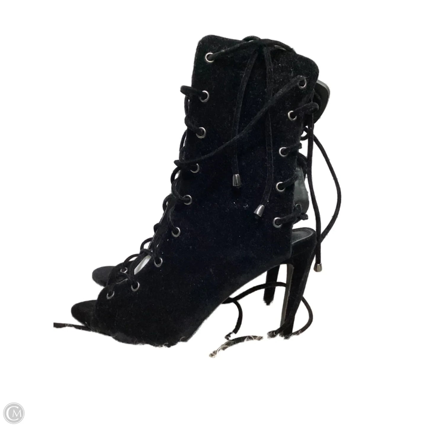 Boots Ankle Heels By Clothes Mentor In Black, Size: 11