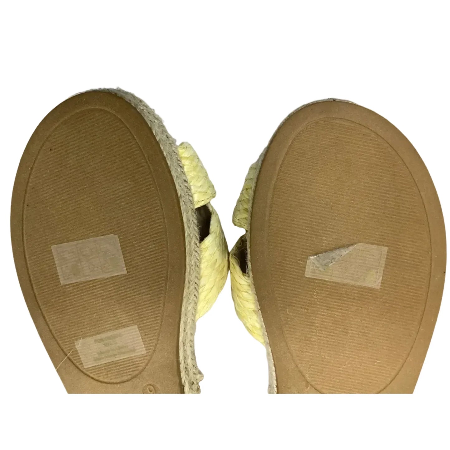 Sandals Flats By Cato In Yellow, Size: 9