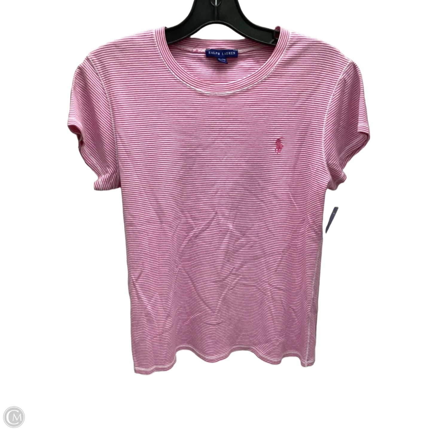 Top Short Sleeve By Ralph Lauren In Striped Pattern, Size: Xl