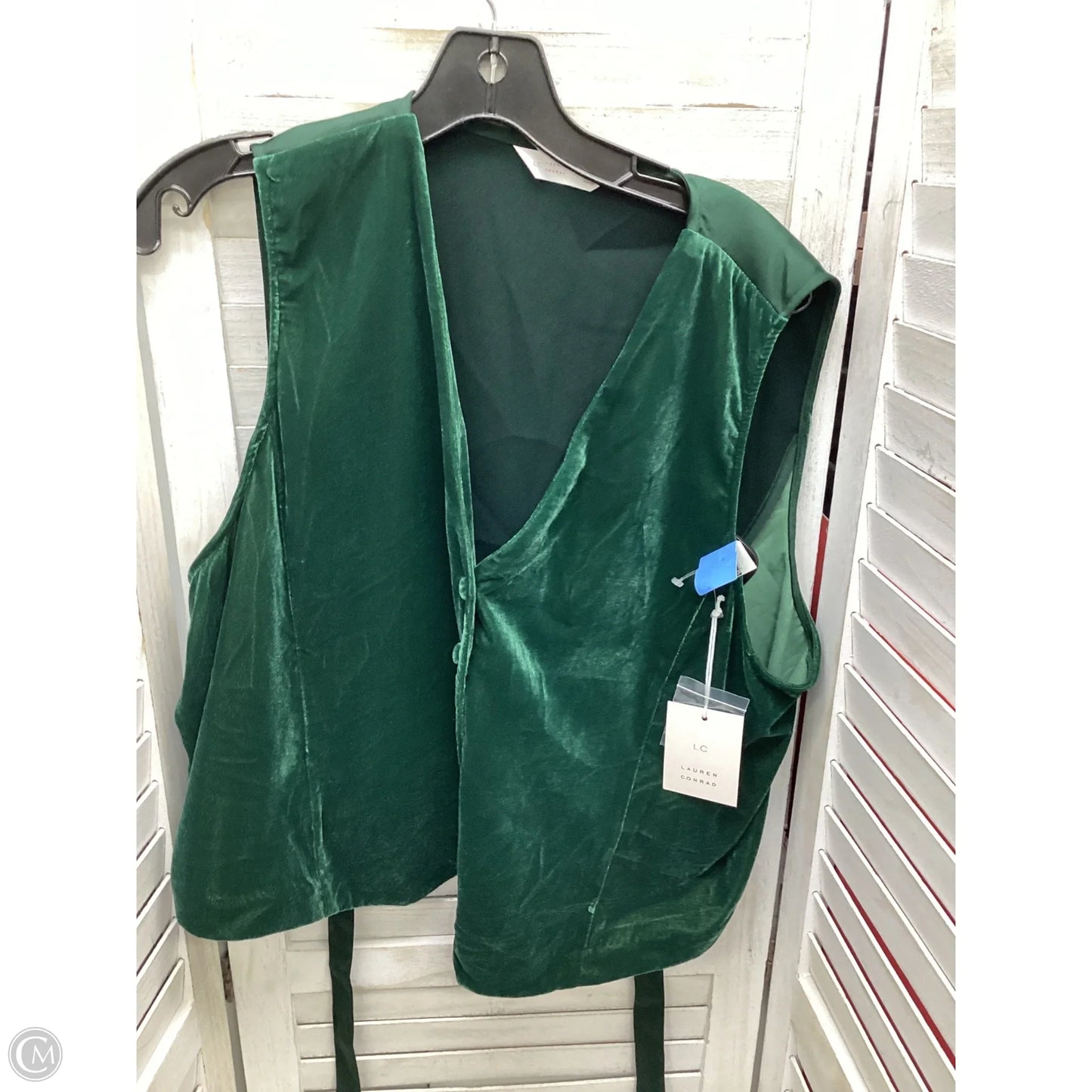 Vest Fleece By Lc Lauren Conrad In Green, Size: Xxl
