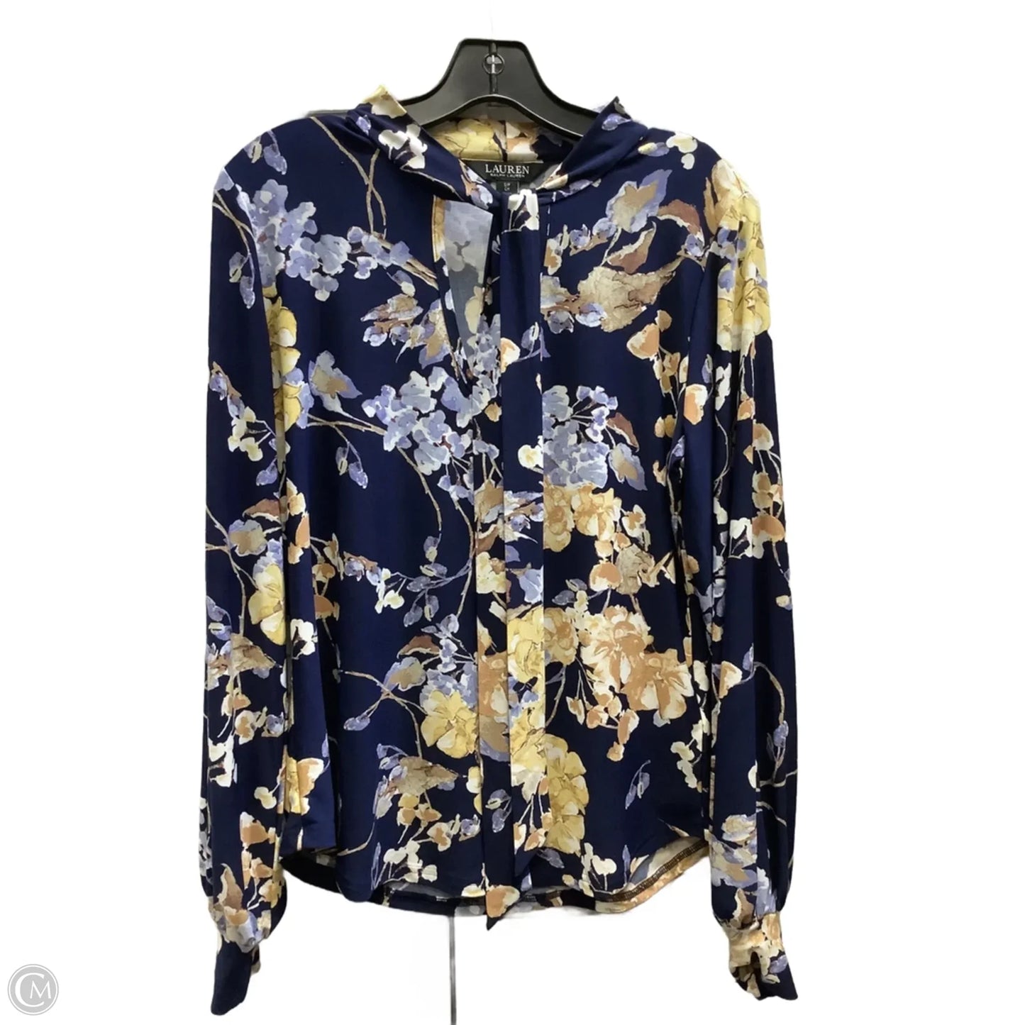Top Long Sleeve By Lauren By Ralph Lauren In Floral Print, Size: Sp