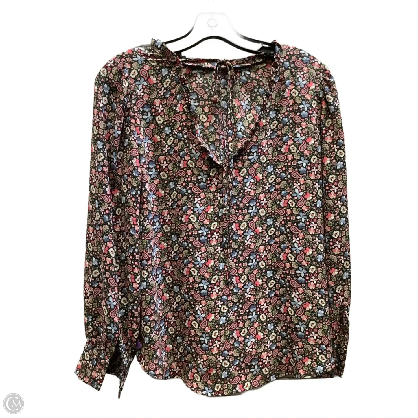 Top Long Sleeve By Loft In Paisley Print, Size: Sp