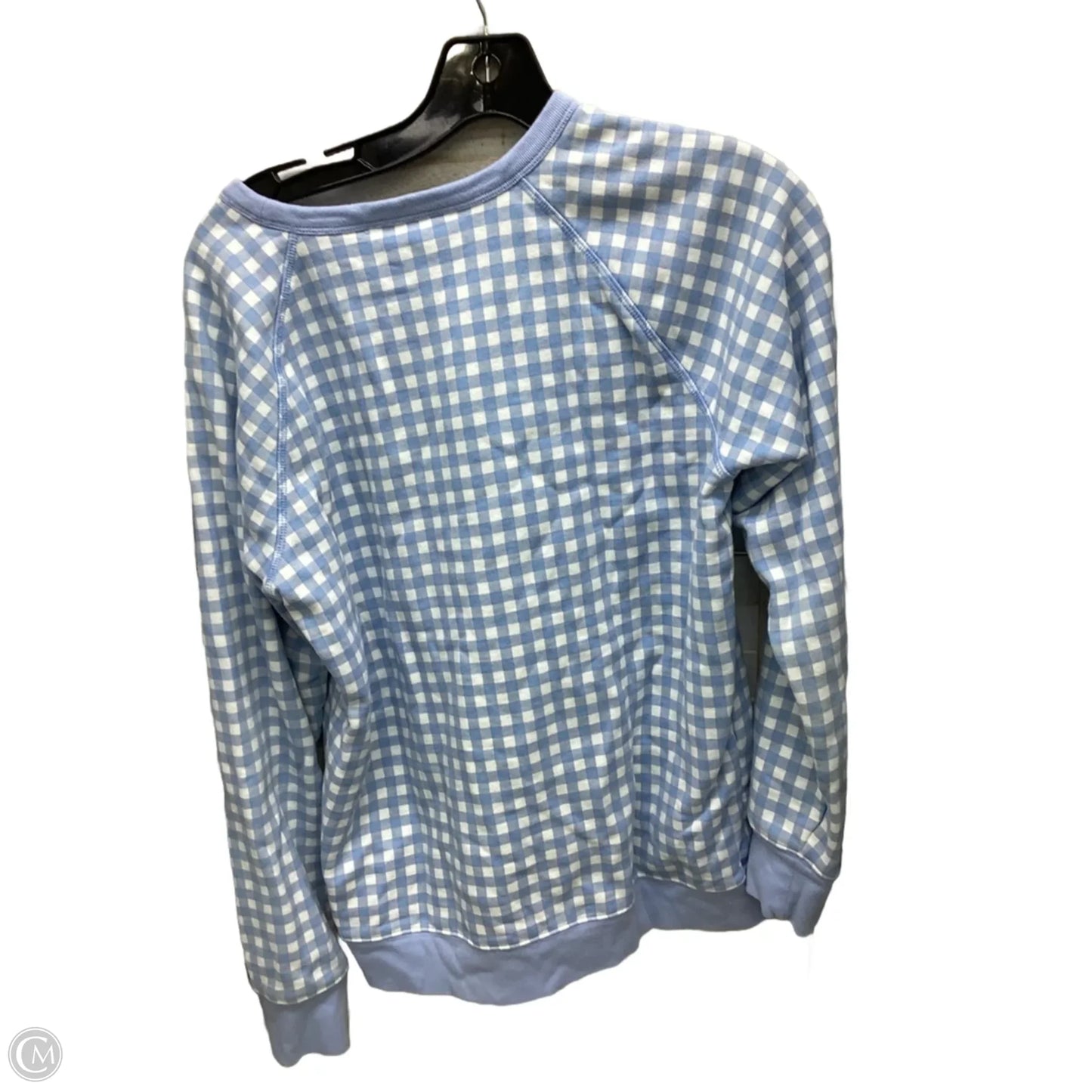 Top Long Sleeve By Draper James In Blue & White, Size: M