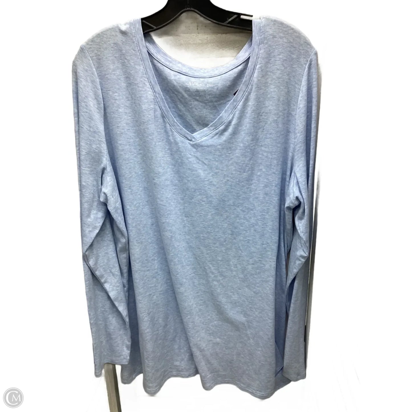 Top Long Sleeve By Ava & Viv In Blue, Size: 2x