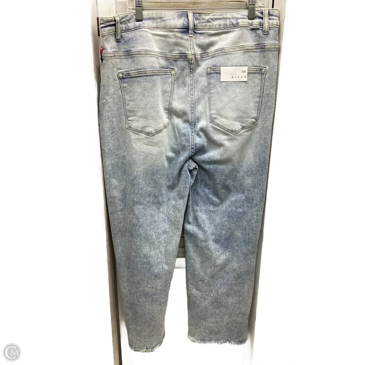 Jeans Straight By Risen In Blue Denim, Size: 3x