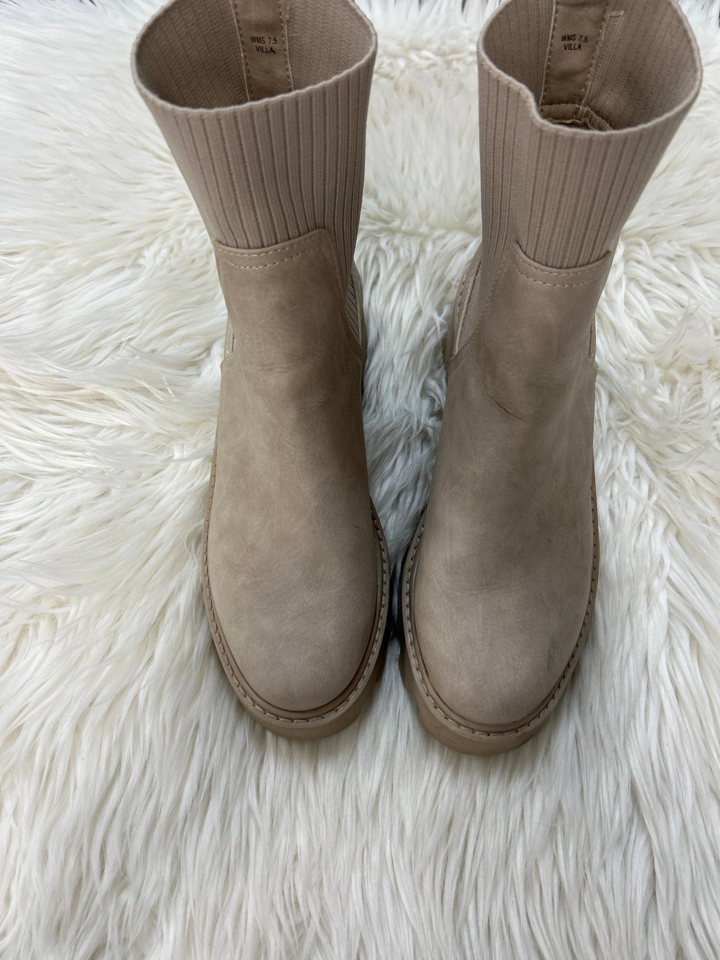 Boots Ankle Heels By Dv In Taupe, Size:7.5