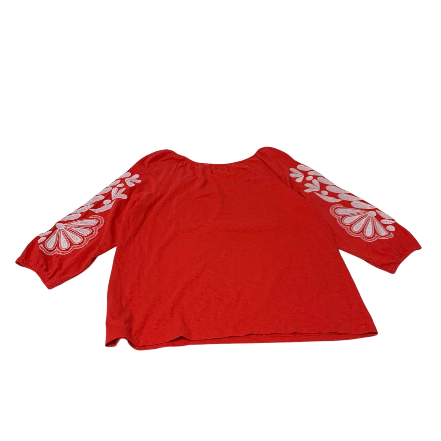 Top Long Sleeve By Talbots In Red, Size: L