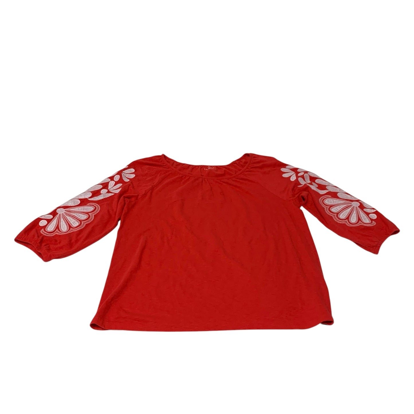 Top Long Sleeve By Talbots In Red, Size: L