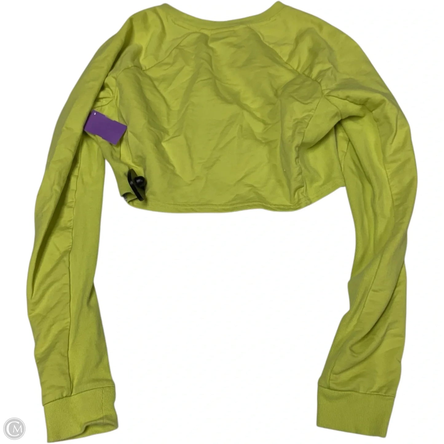 Athletic Top Long Sleeve Crewneck By Gym Shark In Yellow, Size: S