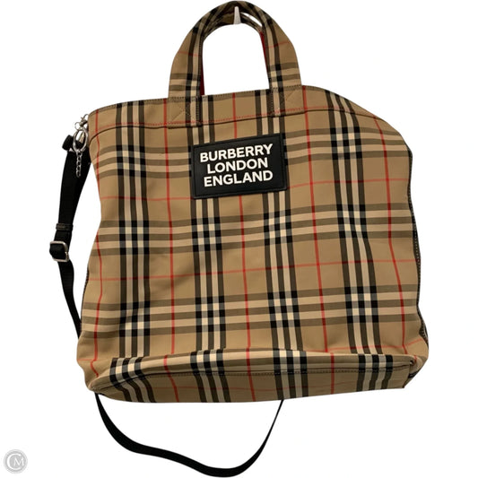 Tote Luxury Designer By Burberry, Size: Medium