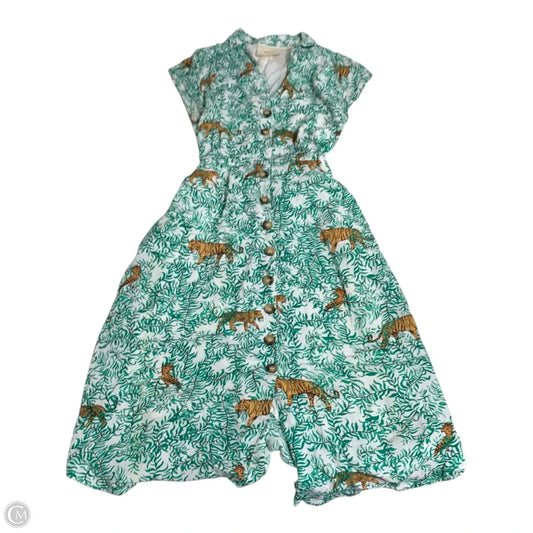 Dress Casual Midi By Maeve In Green & White, Size: Xs
