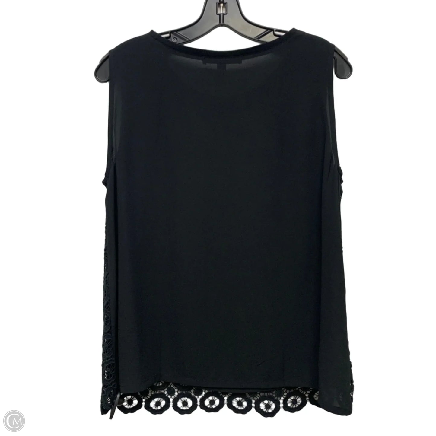 Blouse Sleeveless By Loft In Black, Size: L