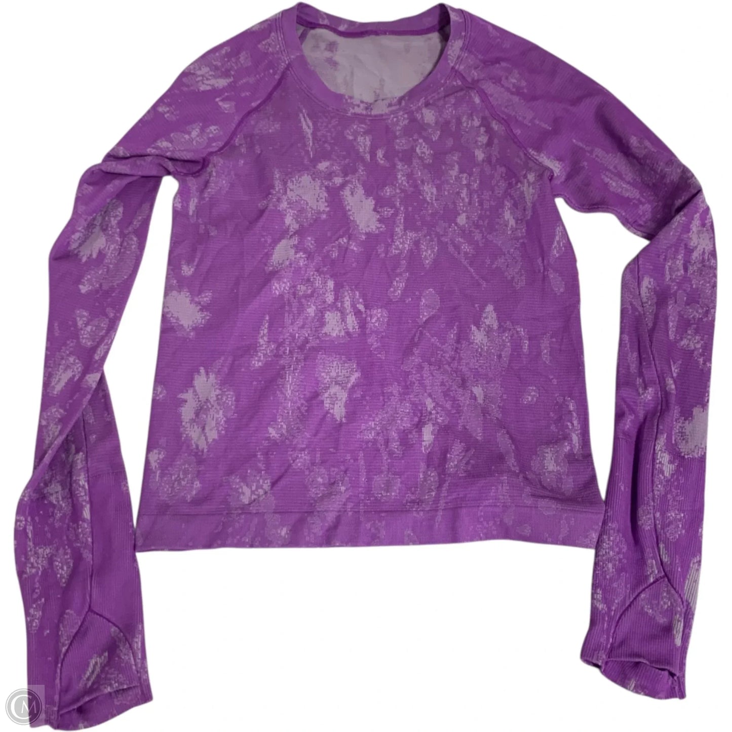 Athletic Top Long Sleeve Crewneck By Lululemon In Purple, Size: S