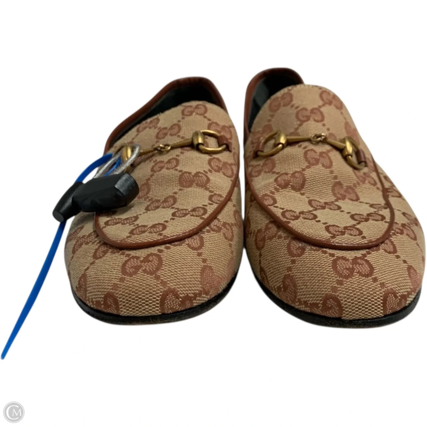 Shoes Luxury Designer By Gucci In Brown, Size: 9.5