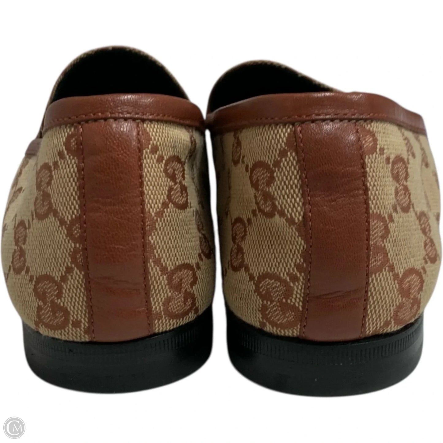 Shoes Luxury Designer By Gucci In Brown, Size: 9.5