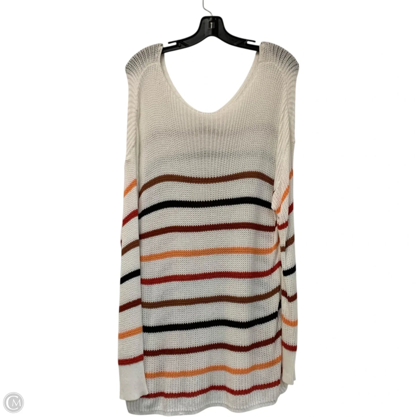 Top Long Sleeve In Striped Pattern, Size: 2x