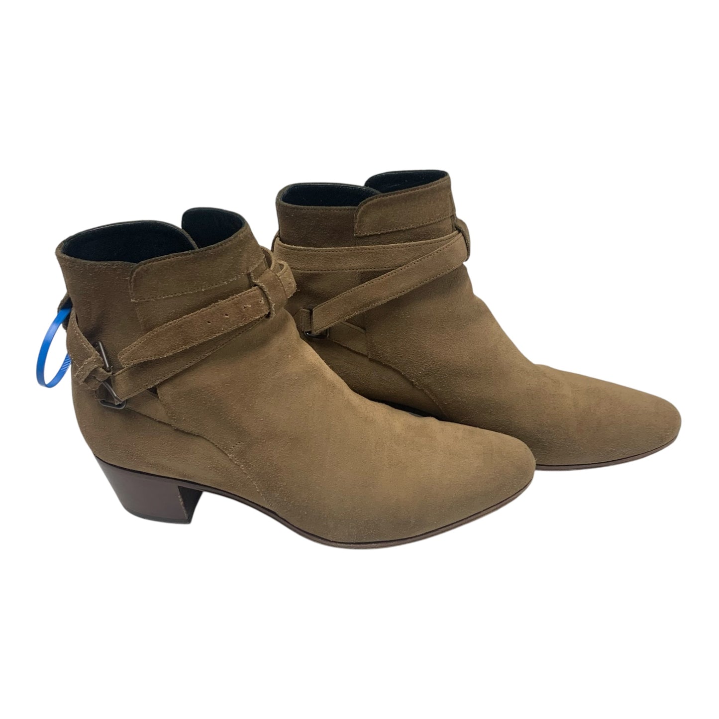 Boots Luxury Designer By Yves Saint Laurent In Tan, Size: 10