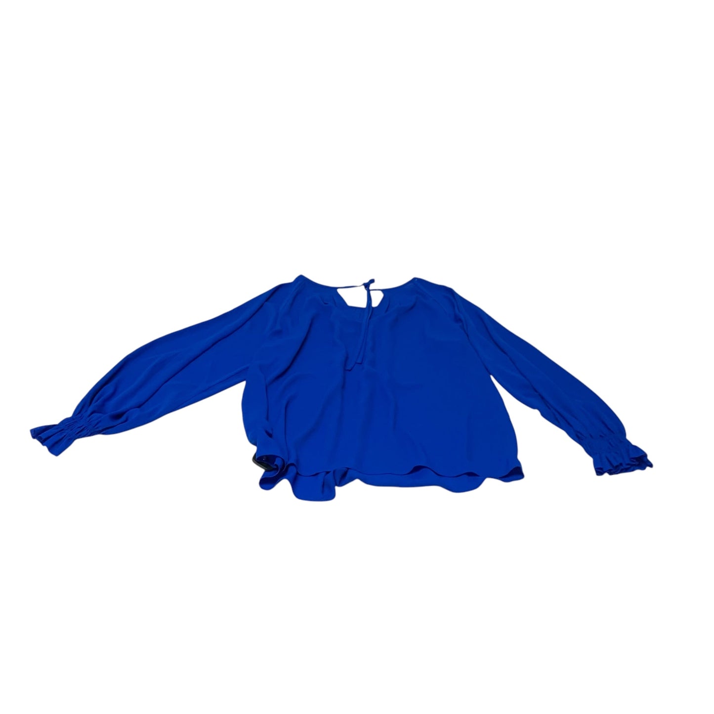 Blouse Long Sleeve By Banana Republic In Blue, Size: M