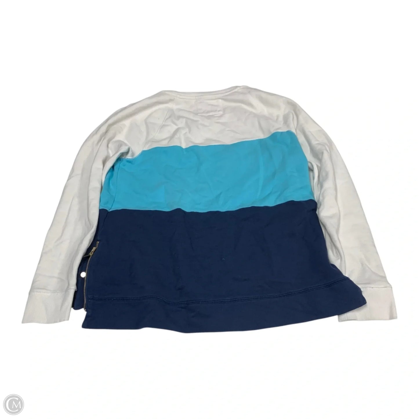 Sweatshirt Designer By Lilly Pulitzer In Blue & White, Size: L