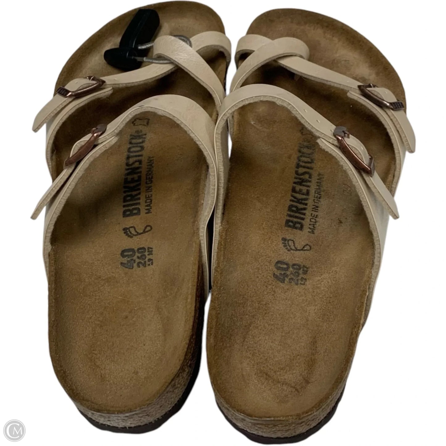 Sandals Flats By Birkenstock In Cream, Size: 9