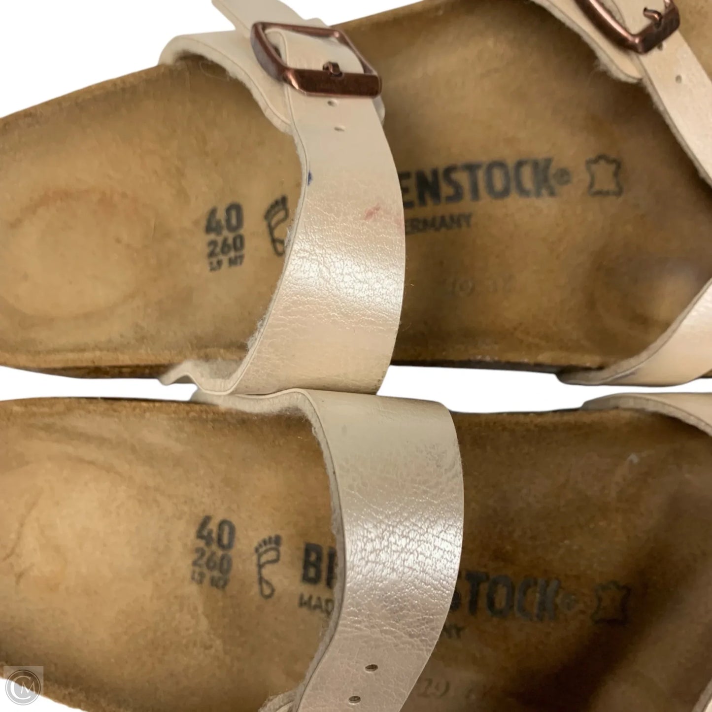 Sandals Flats By Birkenstock In Cream, Size: 9