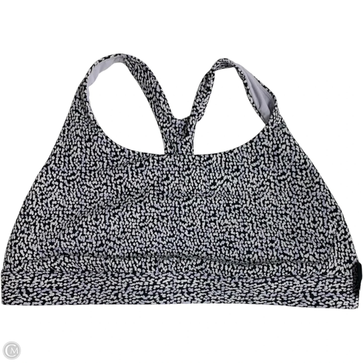 Athletic Bra By Athleta In Black & White, Size: 2x
