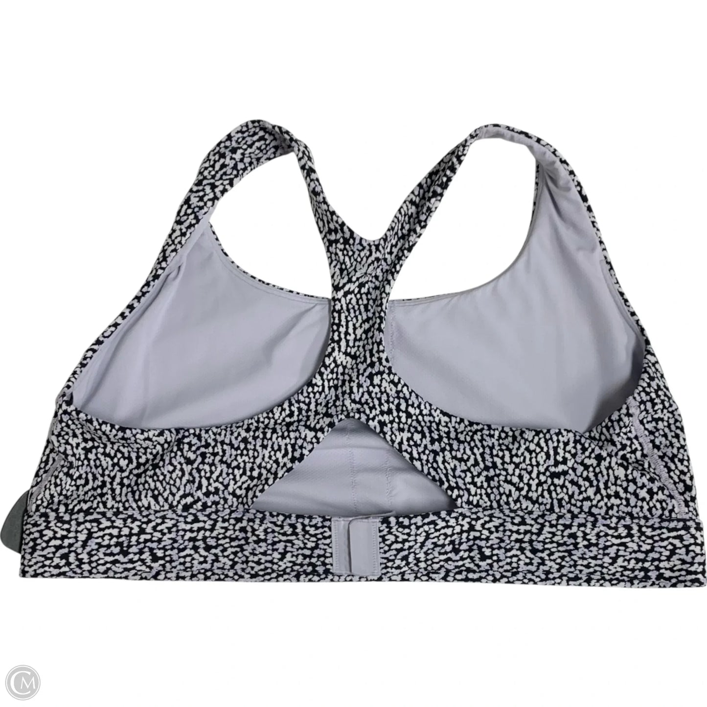 Athletic Bra By Athleta In Black & White, Size: 2x