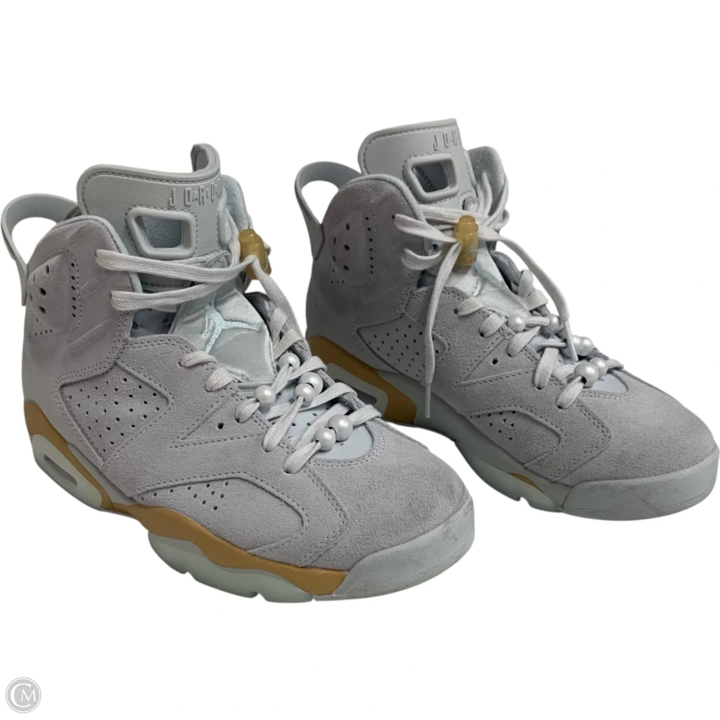 Shoes Luxury Designer By Jordan In Grey, Size: 8.5