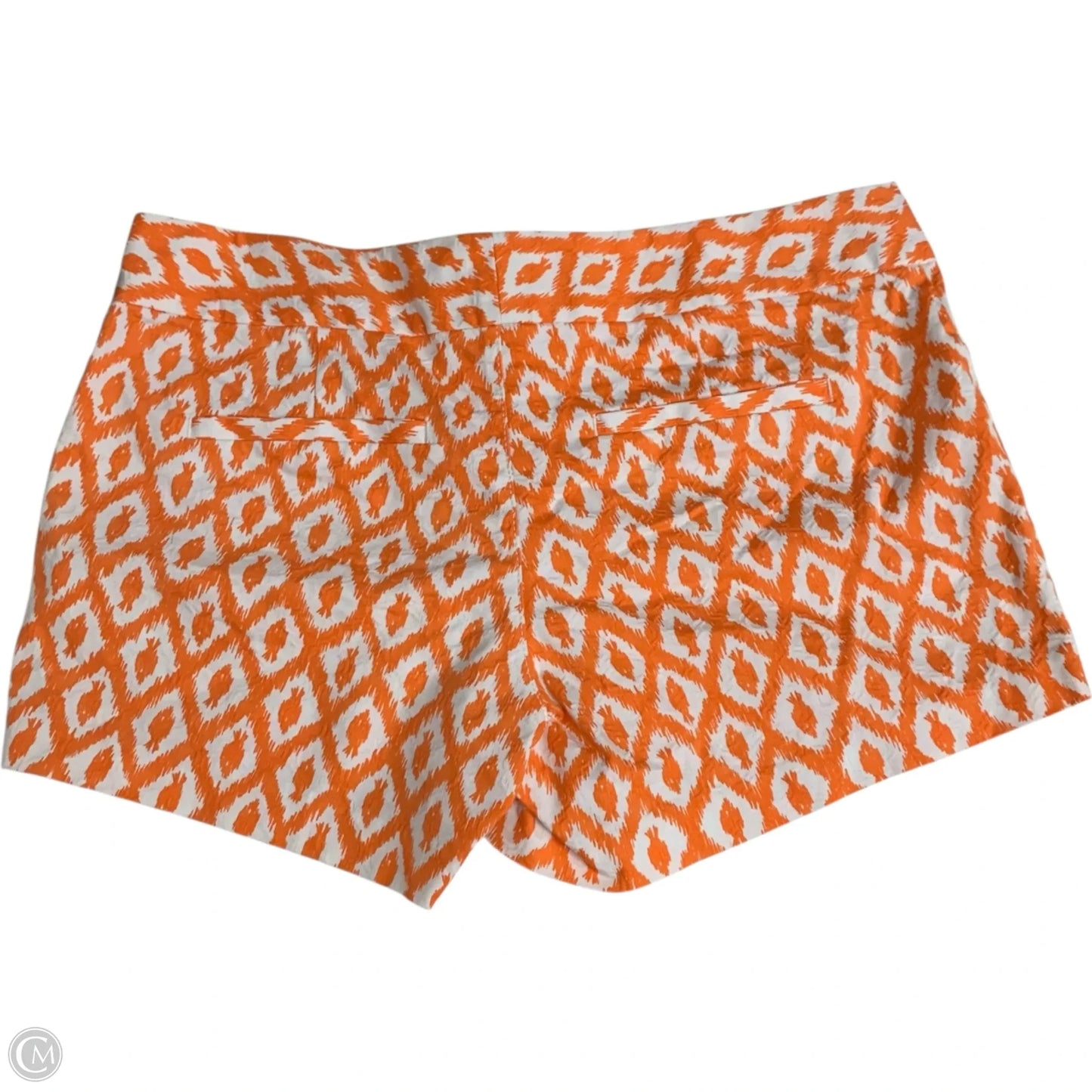 Shorts Designer By Lilly Pulitzer In Orange & White, Size: M