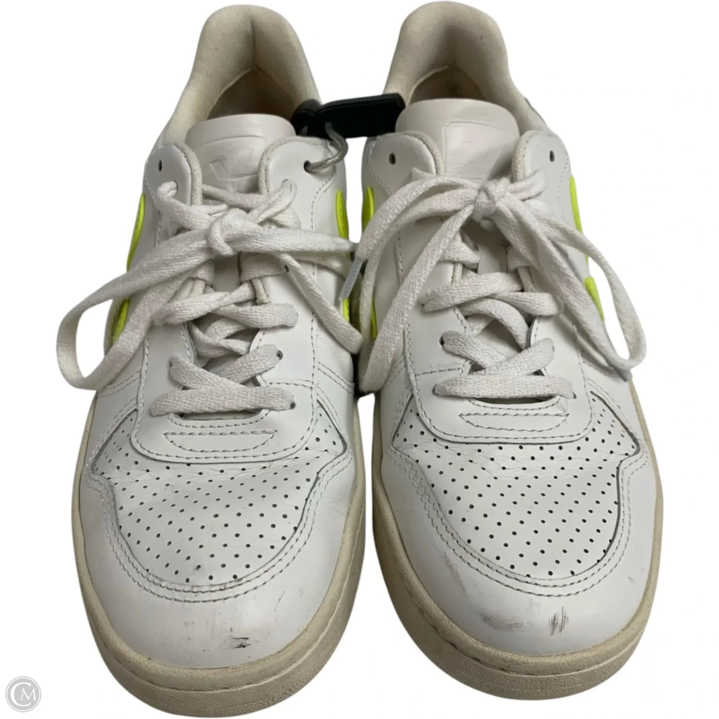 Shoes Sneakers By VEJA In White & Yellow, Size: 8