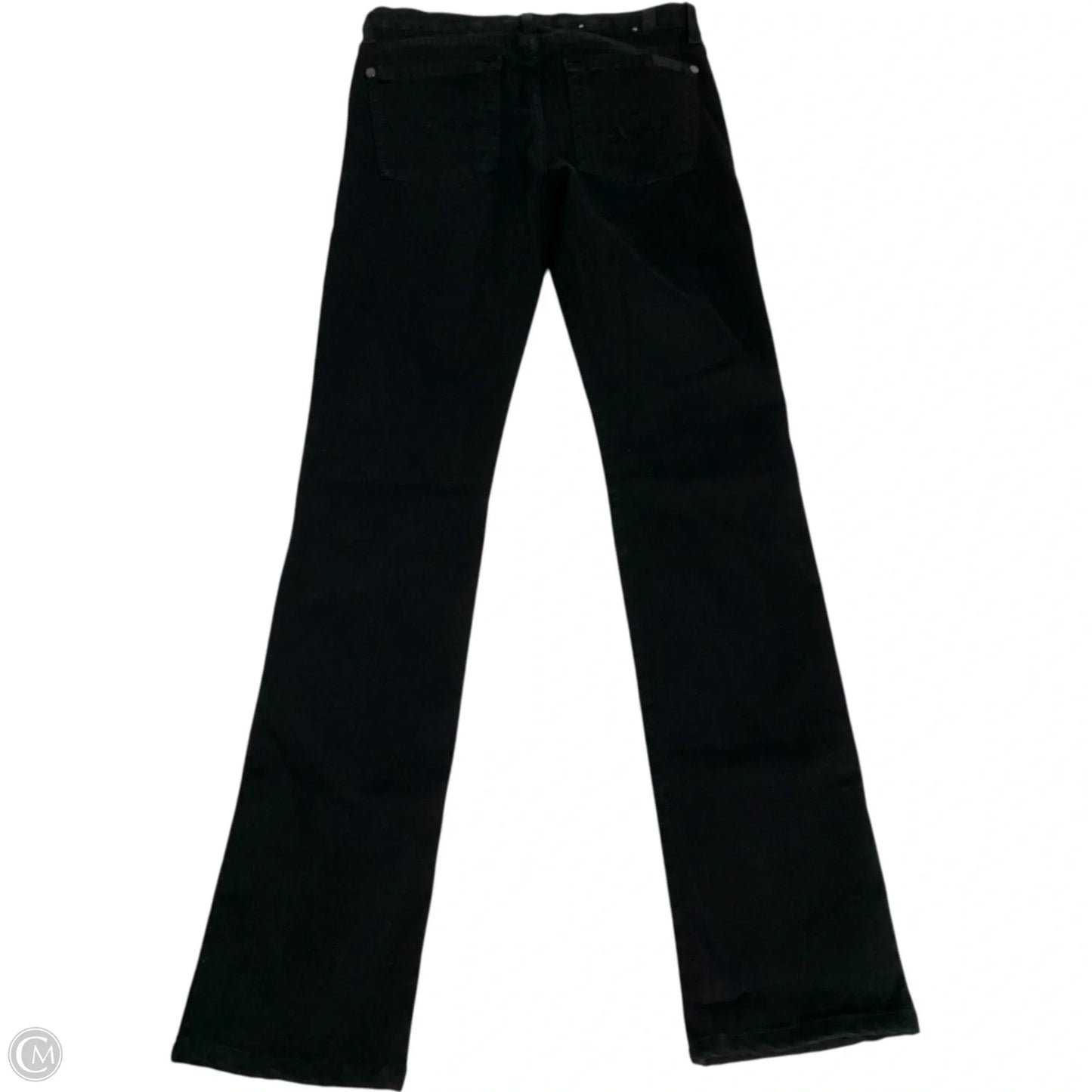 Jeans Designer By 7 For All Mankind In Black Denim, Size: 4