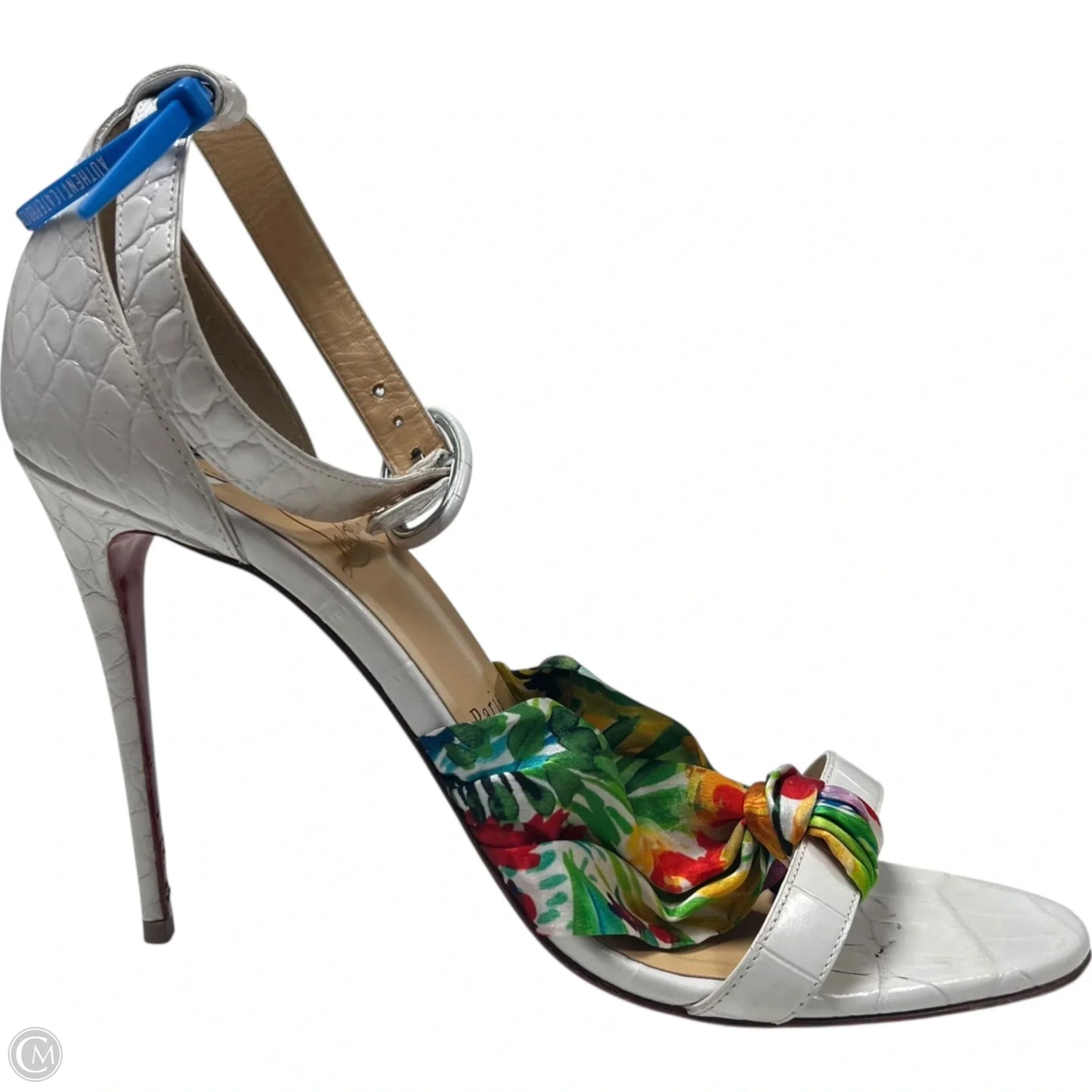 Sandals Luxury Designer By Christian Louboutin In White, Size: 9.5